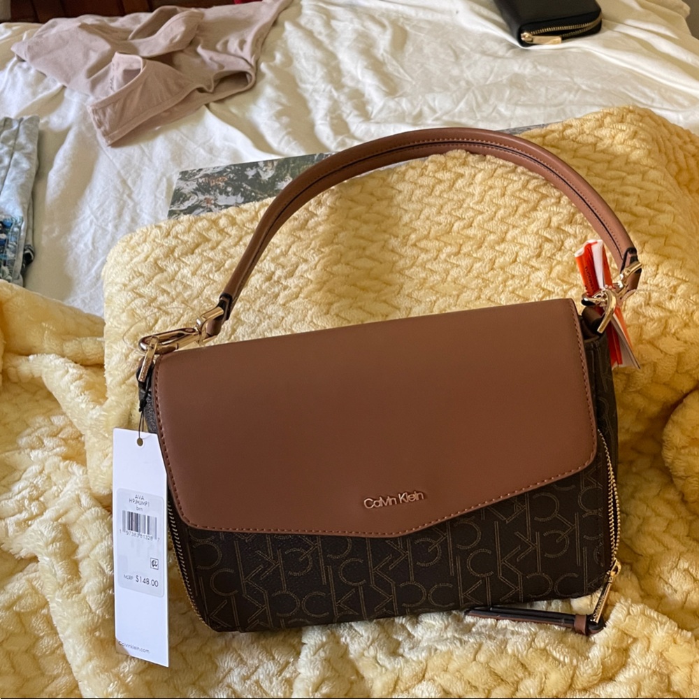 Calvin Klein Two-Tone Shoulder Bag